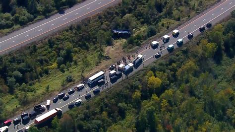 1 person killed, more than 40 students injured after bus headed to band camp event crashes in New York